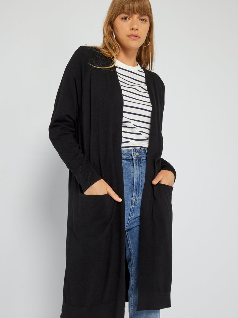 Gilet en maille Noir - Kiabi