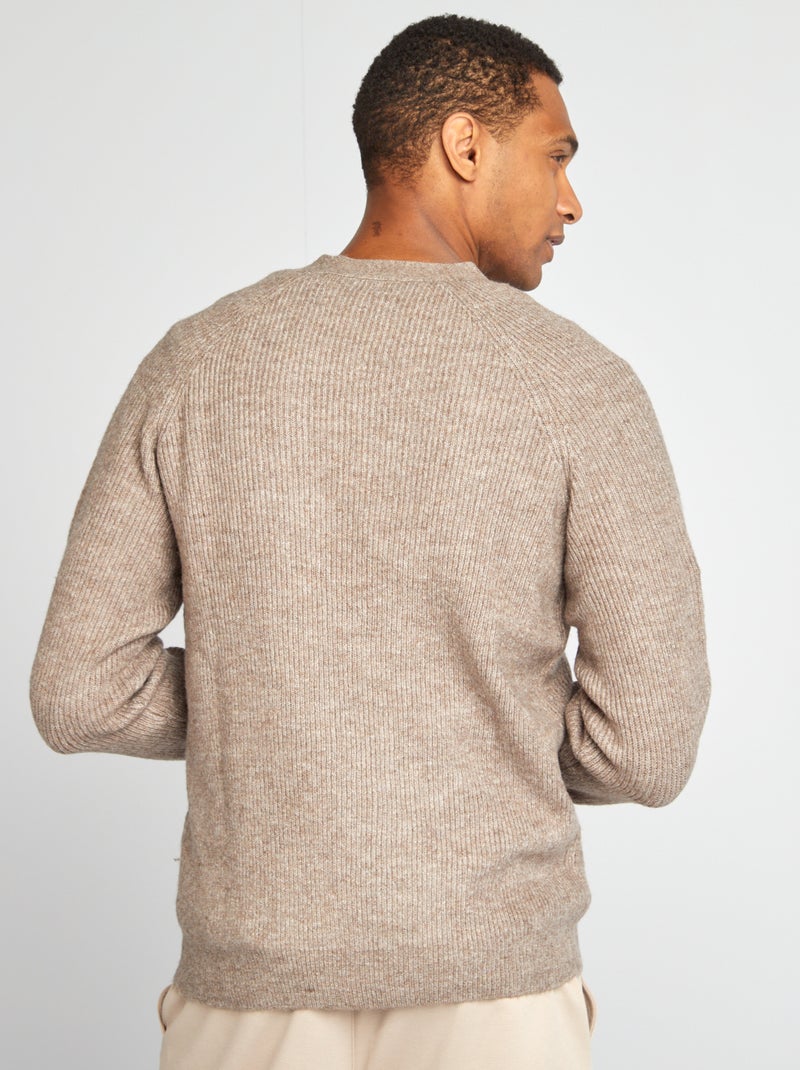 Gilet en maille perlée Beige - Kiabi