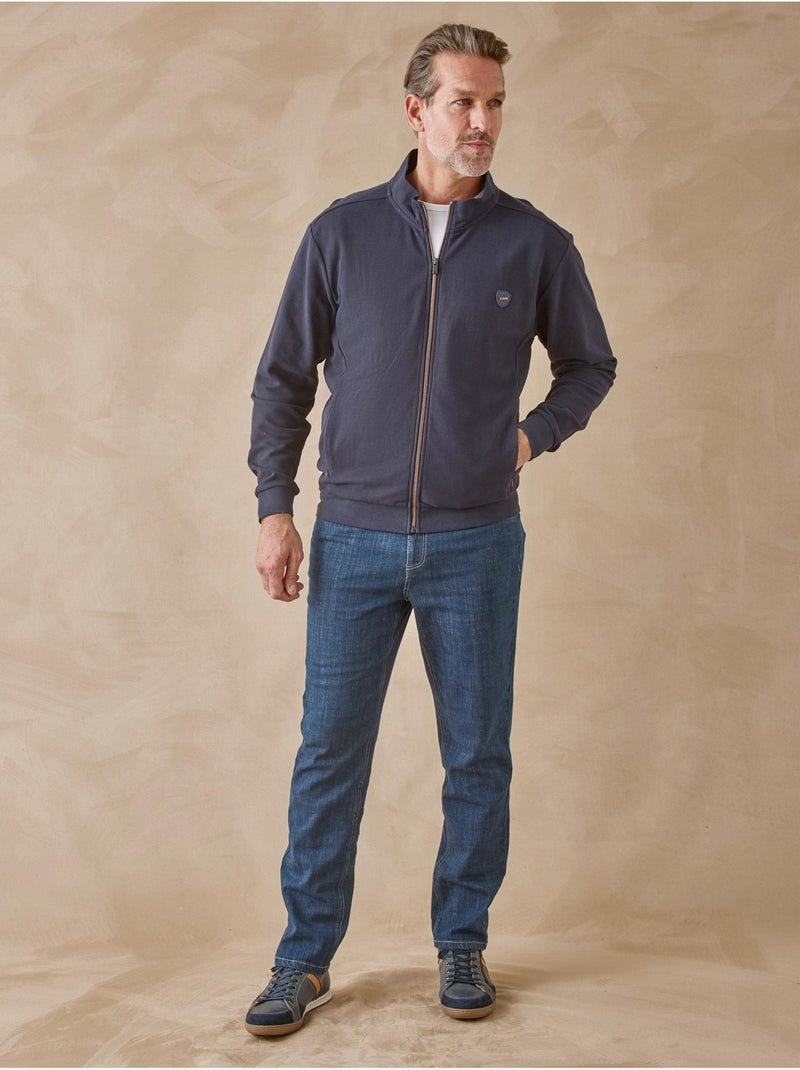 Gilet en maille piquée zippé - DAXON Bleu marine - Kiabi