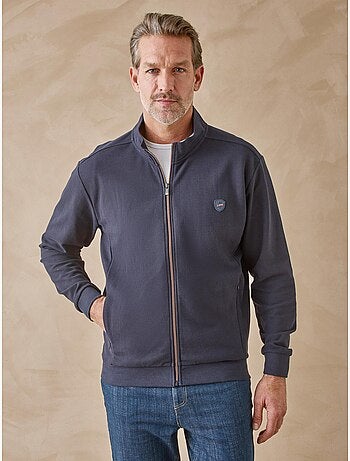 Gilet en maille piquée zippé