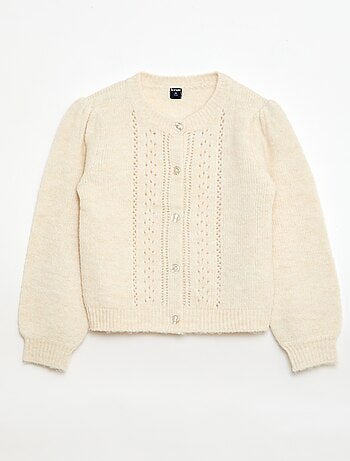 Gilet en maille pointelle