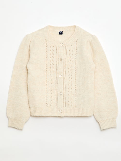 Gilet en maille pointelle - Kiabi