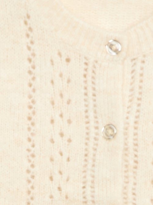 Gilet en maille pointelle - Kiabi