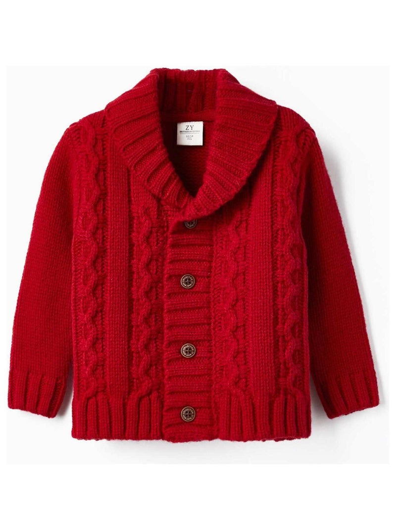 Gilet en Maille pour Bébé Garçon   NOËL Rouge foncé - Kiabi