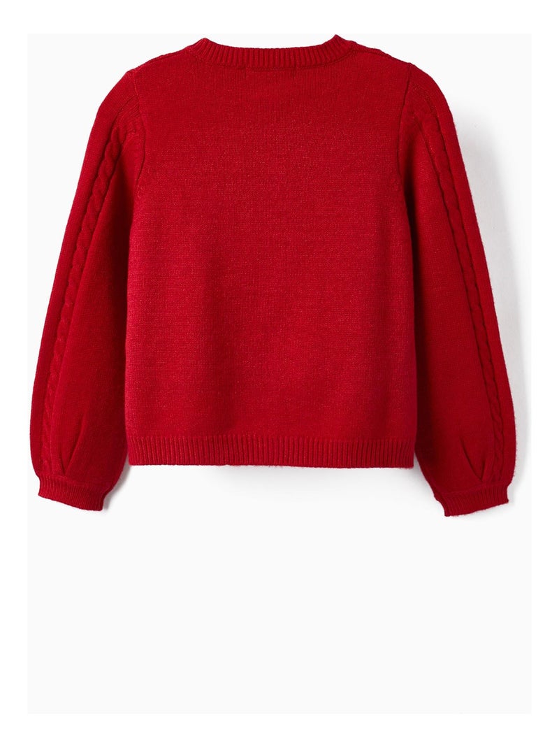 Gilet en Maille pour Fille   NOËL Rouge foncé - Kiabi