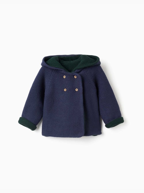 Gilet en maille réversible avec capuche - Kiabi Gilet en maille réversible avec capuche - Kiabi