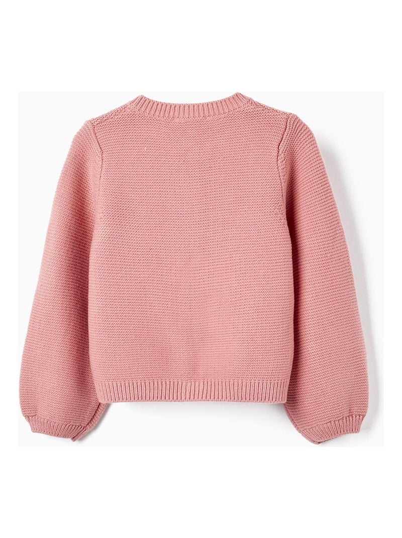 Gilet en maille rose pour fille SPRING BEGINS Rose - Kiabi