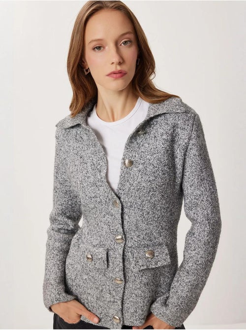 Gilet en maille texturée avec col polo et fermeture boutonnée istanbul - Kiabi Gilet en maille texturée avec col polo et fermeture boutonnée istanbul - Kiabi