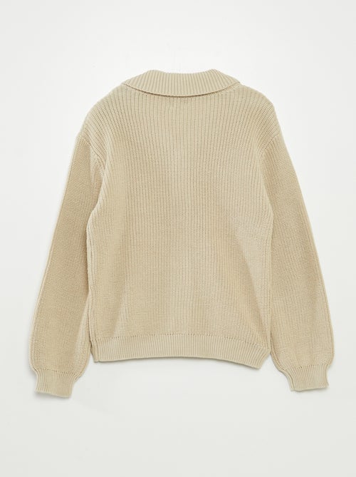 Gilet en maille tricot - Kiabi