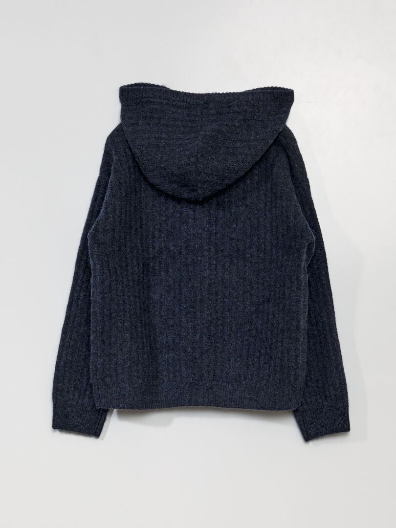 Gilet maille bleu asymétrique neuf Talia Benson taille unique avec