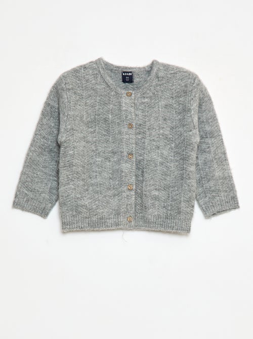 Gilet en maille tricot - Kiabi