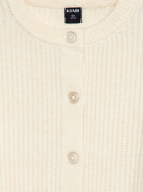 Gilet en maille tricot grosse jauge uni - Kiabi