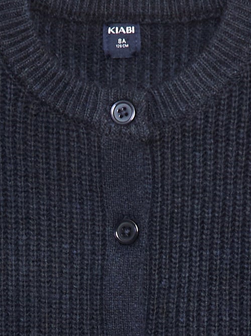 Gilet en maille tricot grosse jauge uni - Kiabi