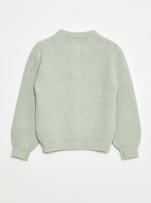 Gilet en maille tricot grosse jauge uni - Kiabi