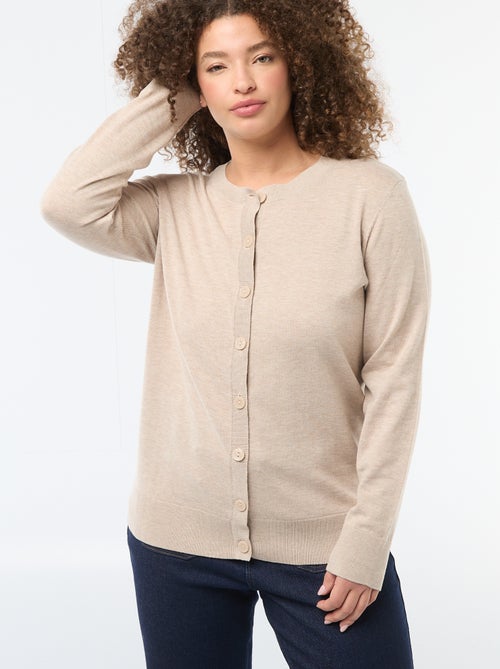 Gilet en maille uni - Kiabi