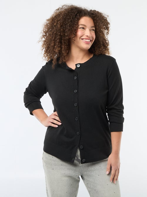 Gilet en maille uni - Kiabi