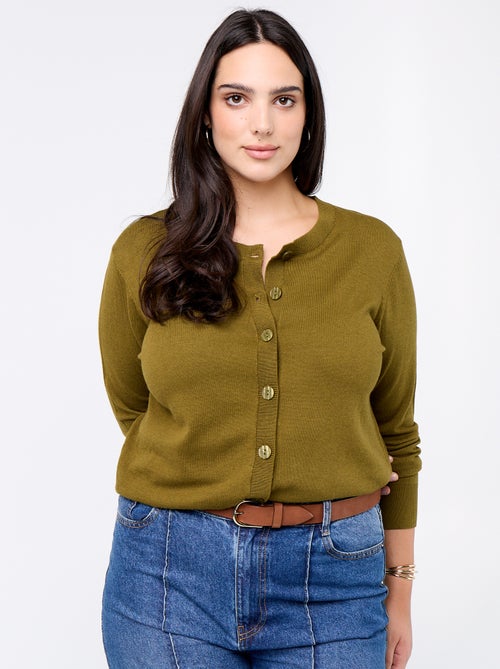 Gilet en maille uni - Kiabi