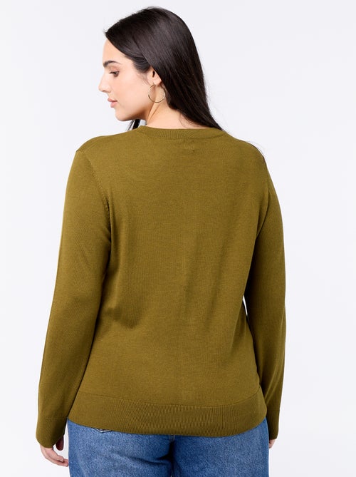 Gilet en maille uni - Kiabi