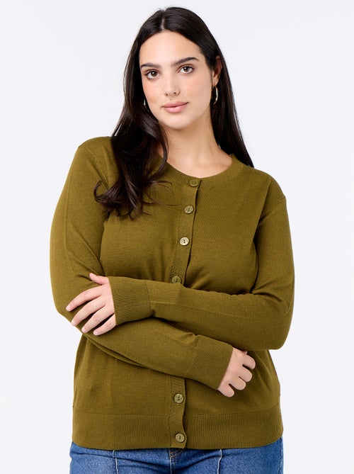 Gilet en maille uni - Kiabi
