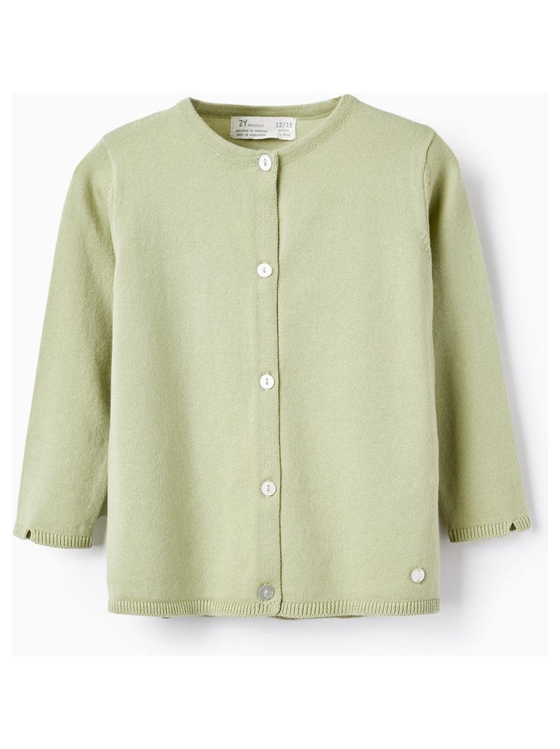 Gilet en maille vert pour bébé fille manches longues FIELD DAYS Vert clair - Kiabi