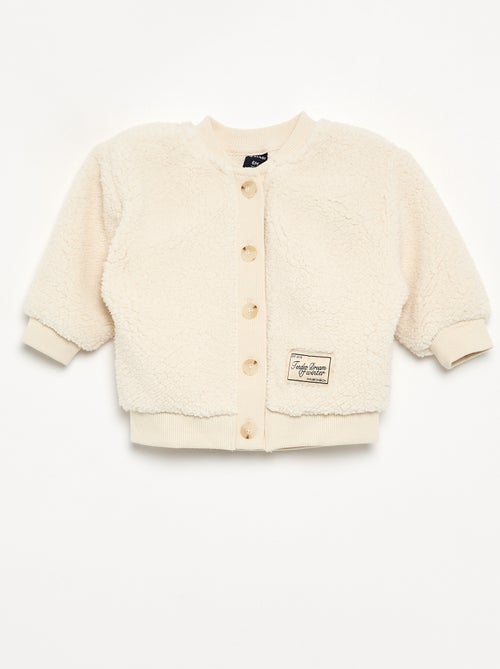 Gilet en matière effet moutonné - Kiabi