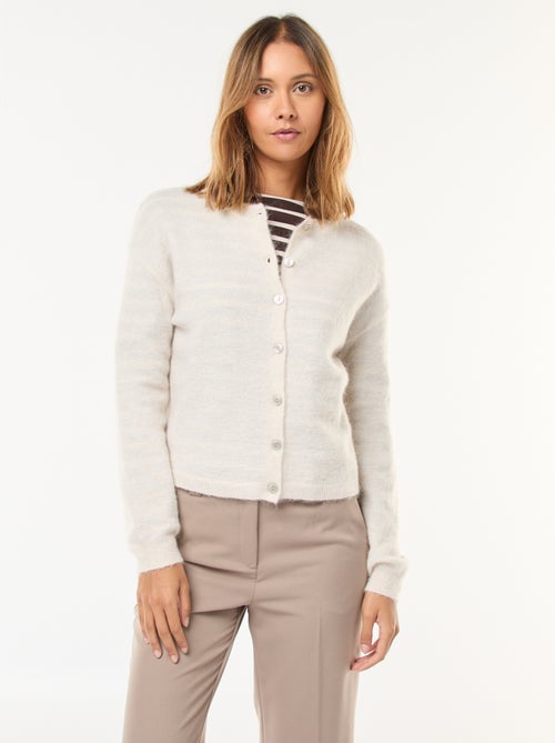 Gilet en mohair et laine mélangé - Kiabi