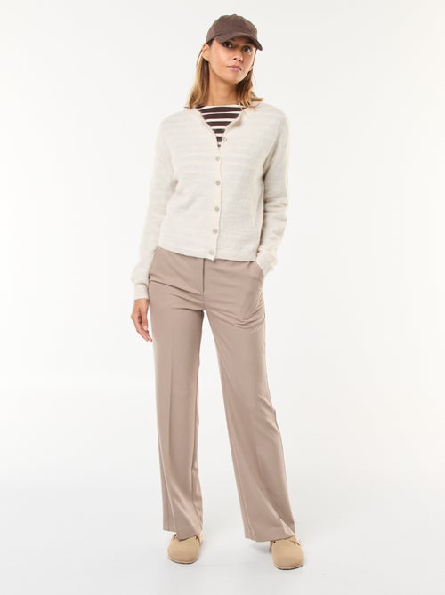 Gilet en mohair et laine mélangé - Kiabi