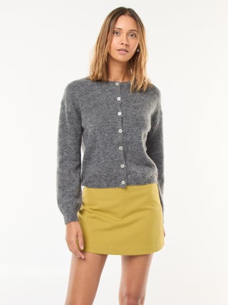 Gilet en mohair et laine mélangé