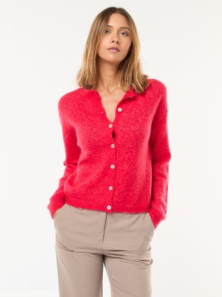 Gilet en mohair et laine mélangé