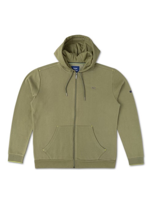 Gilet en molleton Homme vert olive - Terre de Marins - Kiabi