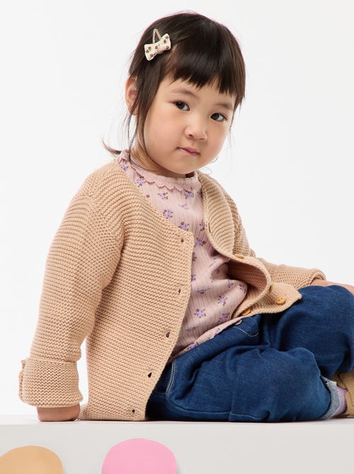 Gilet en point mousse - Kiabi
