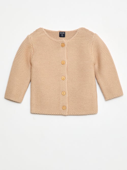 Gilet en point mousse - Kiabi