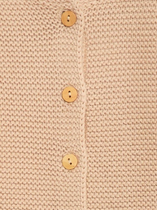 Gilet en point mousse - Kiabi