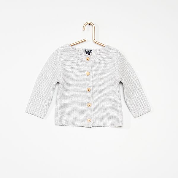 Gilet En Point Mousse Bebe Fille Gris Kiabi 9 00 Gilet En Point Mousse Bebe Fille Gris Kiabi 9 00