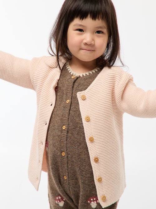 Gilet en point mousse - Kiabi