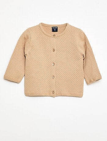 Gilet en point mousse uni