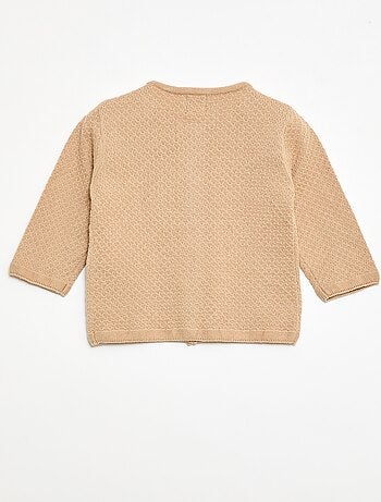 Gilet en point mousse uni