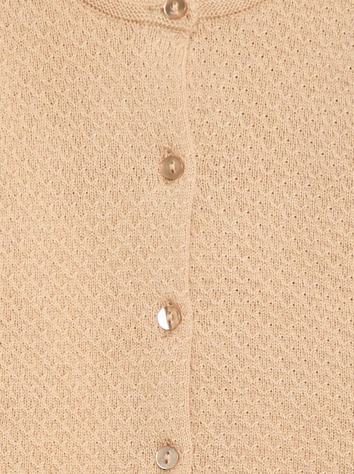 Gilet en point mousse uni - Kiabi