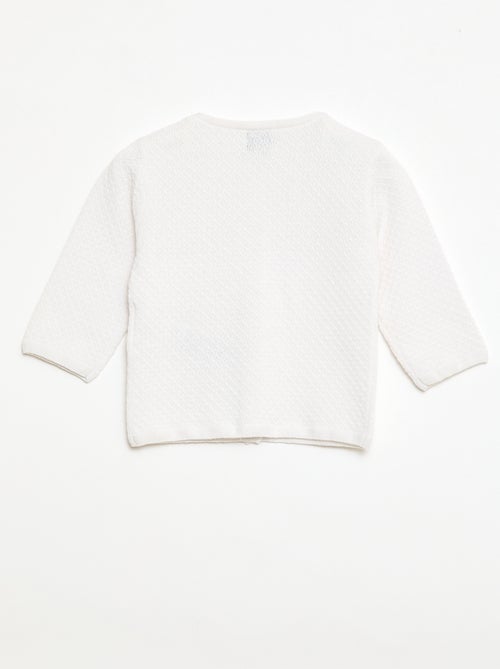 Gilet en point mousse uni - Kiabi