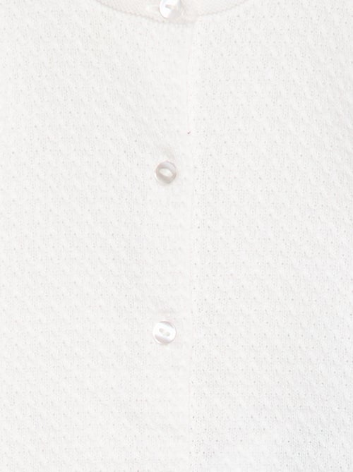 Gilet en point mousse uni - Kiabi