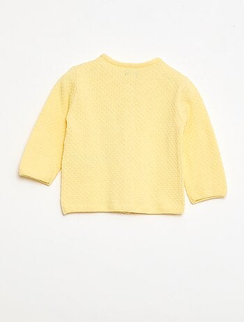 Gilet en point mousse uni