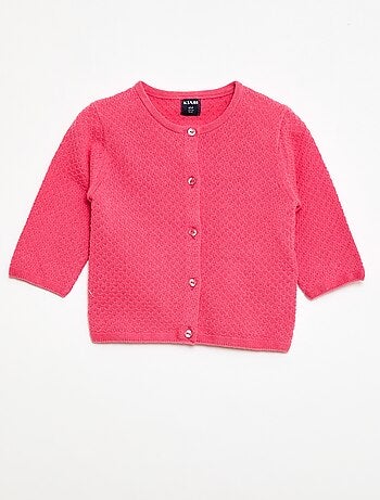 Gilet en point mousse uni