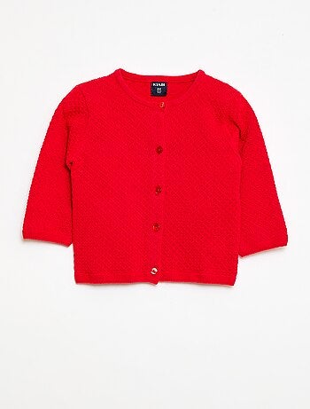 Gilet en point mousse uni