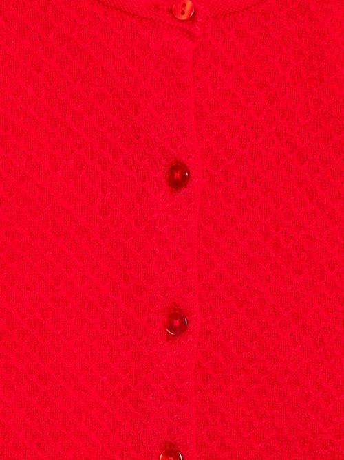 Gilet en point mousse uni - Kiabi