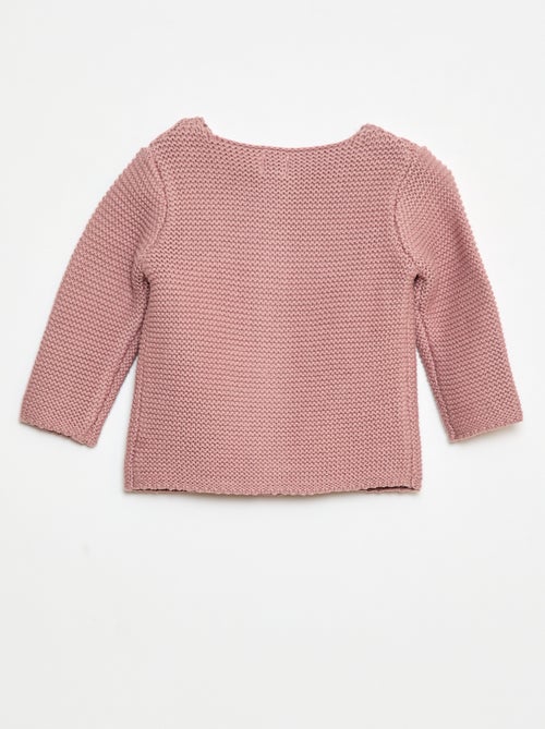 Gilet en point mousse - Kiabi