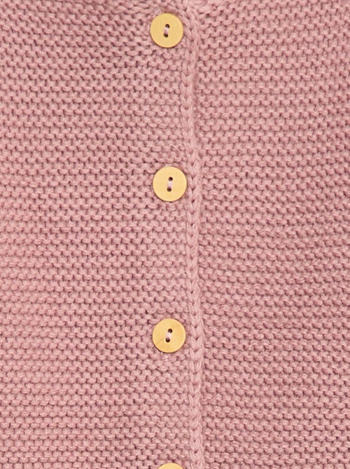 Gilet en point mousse - Kiabi