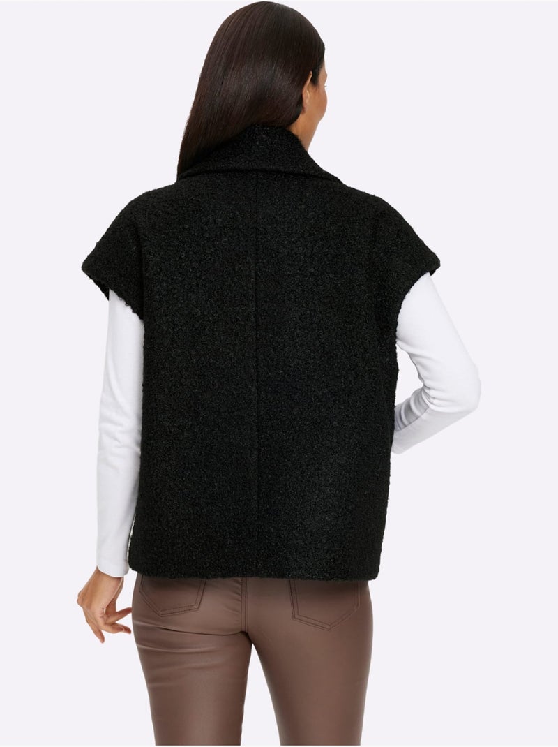 Gilet en polaire douce et moelleuse - taille standard - helline Noir - Kiabi