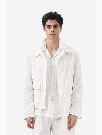 Gilet en popeline de coton mélangé pour homme giesto