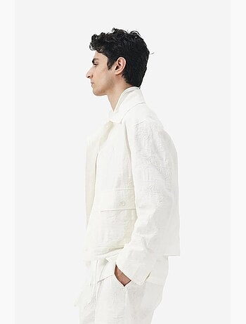 Gilet en popeline de coton mélangé pour homme giesto