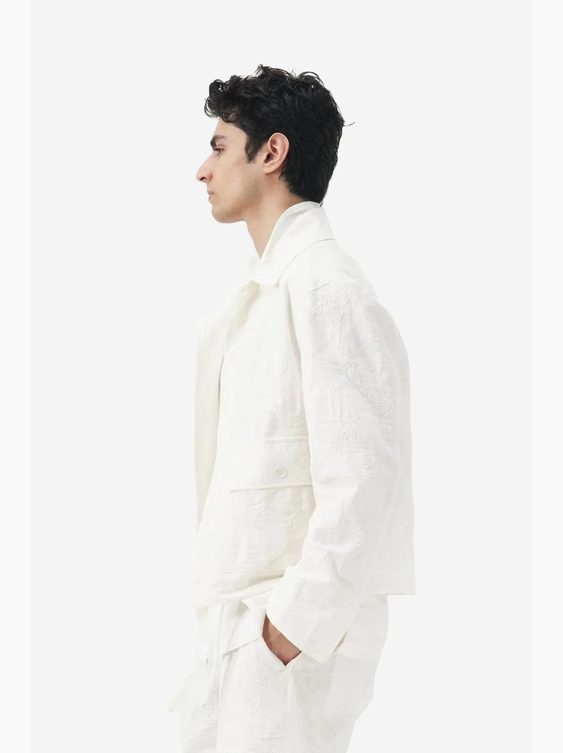 Gilet en popeline de coton mélangé pour homme giesto Blanc cassé - Kiabi